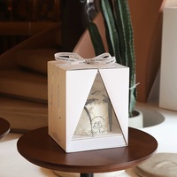 Boîtes d'emballage transparentes pour gâteaux inversés, portables, à double ouverture, 6 à 8 pouces, pour gâteaux d'anniversaire, tiramisu, mousse