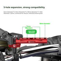 Tige d'extension de rétroviseur légère avec vis M8 M10, support de tige d'extension multifonctionnel en alliage d'aluminium pour moto