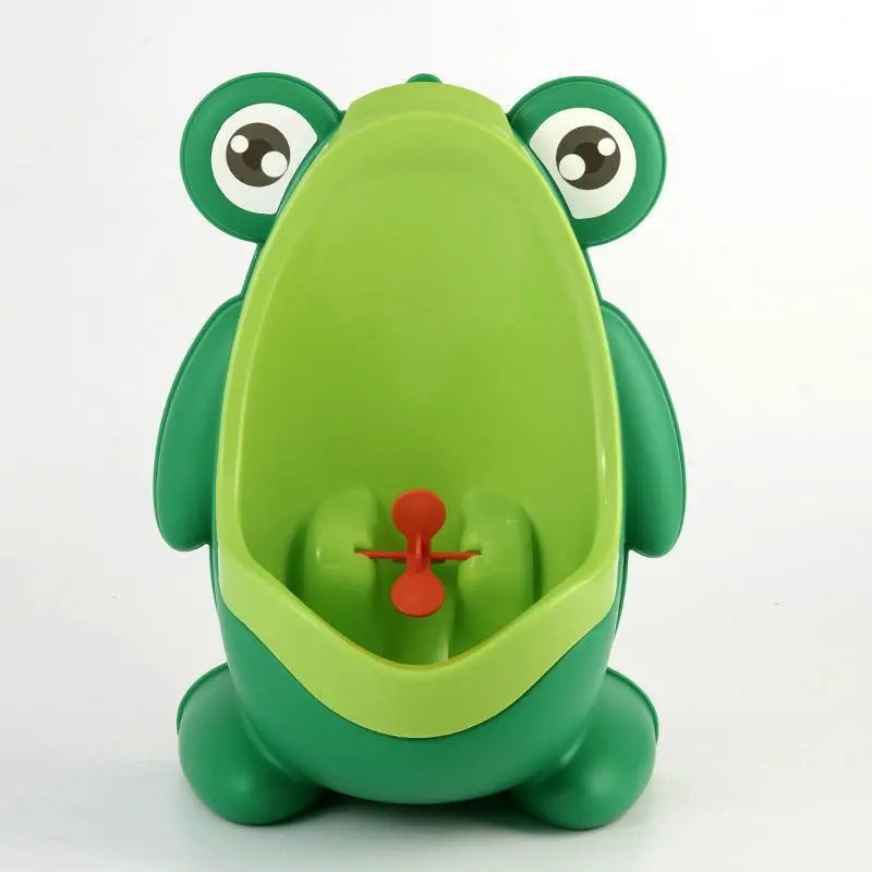 Cute Frog Potty Training Urinal Boy With Fun Aiming Target Toilet Urinal Trainer Children Stand Vertical Pee Infant Toddler