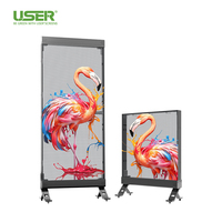 Écran publicitaire LED transparent pliable holographique COB P3.91 1000x2000mm 6000 Nits