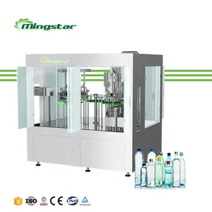 Mingstar 8-8-3 Plastic Bottle Drinking Mineral Beverage Liquid Filling Machines Fully Automatic 1.5 Liter Water Bottling Plant