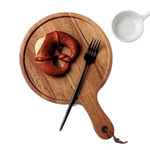 Wooden Serving <b>Tray</b> Acacia Wood Handle Rectangular <b>Large</b> For Hotel Food Coffee Tea Western Style Solid Color - Product Image 5