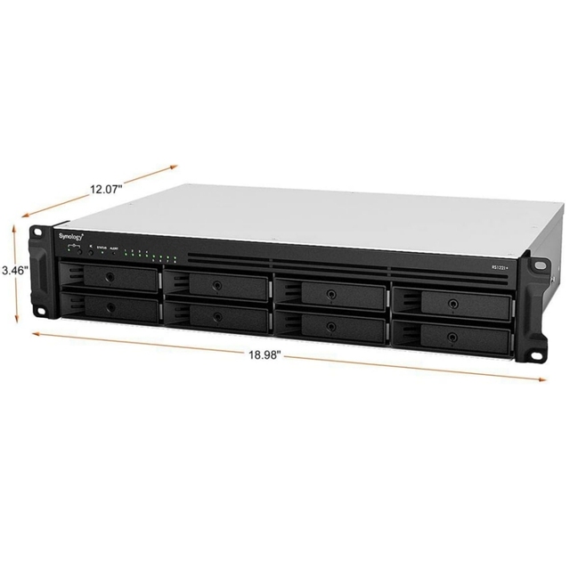 High Performance Stock 8 Bay RackStation RS1221+ Diskless NAS Server Storage