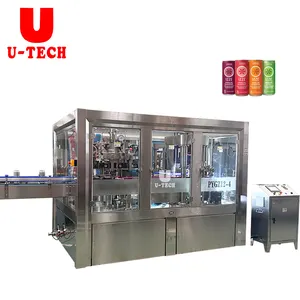 Fully Automatic Small 400CPH Beer Filler PET Aluminum Tin Can Filling Beer Canning Machine