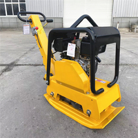 Compacteur à plaque vibrante portatif à essence bidirectionnel réversible AJZN FPC160, moteur 5,5 CV, roulement central 30KN