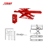 Plateforme élévatrice à ciseaux pour alignement de roues 4000 kg, longue plateforme pour réparation automobile, atelier de pneus, garage 1850 mm 380V/220V