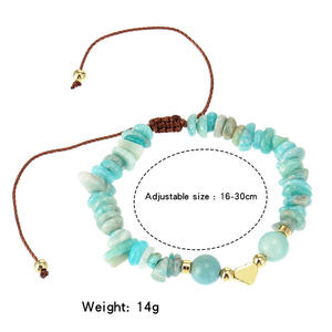 Nouveauté <span class=keywords><strong>Bracelet</strong></span> en pierres perlées Cristal violet original Cristal jaune Pierre concassée Perle ronde <span class=keywords><strong>Bracelet</strong></span> d'amour en corde <span class=keywords><strong>pour</strong></span> femmes - Product Image 5