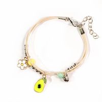 Cuerda de cuerda trenzada mexicana hecha a mano con Margarita, manzana, cereza, limón, charm, pulsera, joyería para jóvenes, venta al por mayor