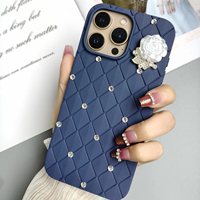 Coque de protection de luxe écologique pour téléphone portable avec décoration en diamant pour femmes, compatible iPhone 12 13 14 15 16 17 Pro Max