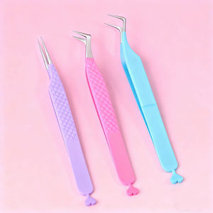 批发免费定制徽标睫毛延长镊子 带有私人标签的睫毛镊子 个人手工制作睫毛镊子 - Product Image 5