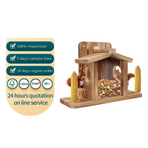 Alimentador De Esquilo Para Fora De Madeira Durável Plataforma De Alimentador De Esquilo Engraçado Casas De Esquilo Mesa De Piquenique - Product Image 1