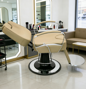 Silla de Estilismo Comercial para Salón, Giratoria 360°, de Cuero PU Impermeable, Ergonómica, para <span class=keywords><strong>Barber</strong></span>ía/Hotel/SPA - Product Image 1