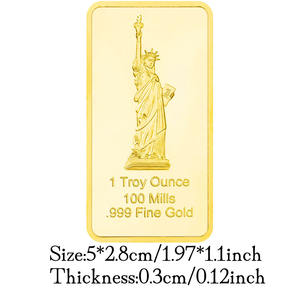 自由酒吧自由女神像纪念品收藏艺术镀金金色酒吧美国自由 - Product Image 3