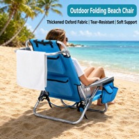 Chaise de plage moderne pliable et réglable pour l'extérieur, inclinable à 180° avec barre porte-serviette pour piscine, jardin, patio, pêche, camping