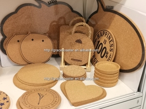 สไตล์คลาสสิก4 "5" 6 "7" 8 "" ไม้ก๊อกเปล่าพิมพ์ได้แผ่นรองหม้อร้อน - Product Image 5