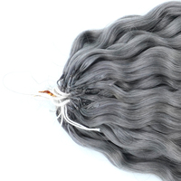Extensions de cheveux humains KAMA personnalisées à pointe plume, bouclées profondes, pour tresses bohèmes ou tresses classiques
