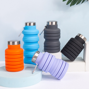 ขวดน้ำพกพาแบบพับได้ ทำจากซิลิโคน ป้องกันการรั่วซึม ปลอดสาร BPA ล้างในเครื่องล้างจานได้ เหมาะสำหรับการเดินทางและเล่นกีฬา - Product Image 2