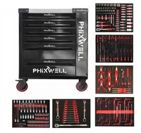 Chariot d'atelier multifonctionnel robuste en acier et métal avec kit d'outils, personnalisable OEM/ODM/OBM
