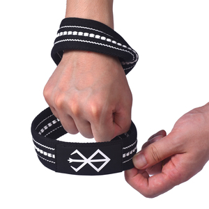 Logotipo personalizado al por mayor Anime Berserk soporte elástico ajustable Powerlifting <span class=keywords><strong>muñequeras</strong></span> correas de gimnasio para levantamiento de pesas - Product Image 1