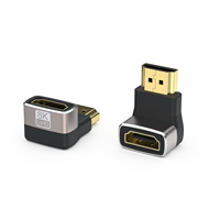 Adaptateur HDMI 90 degrés à angle droit vers le haut adaptateur mâle vers femelle 8K HDR HD Compatible avec ordinateur portable UHD TV moniteur PS5 PS4