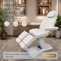 Fauteuil de soin esthétique professionnel en cuir blanc, réglable, avec repose-jambes segmenté, pour SPA et massage, idéal pour salon de beauté (OEM)