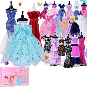DIY Prinzessin Puppe Kleidung Mädchen Mode Design Kit Nähen Kunst handwerk Set für Mädchen Kinder Puppe Kleidung Herstellung Spielzeug - Product Image 2