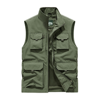 Gilet de pêcheur multi-poches Cartoon logo Gilet Pêche Randonnée Reporter Photographie Camping Chasse Gilet