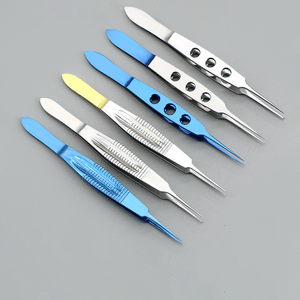 Pinces de précision pour double paupière, instruments microchirurgicaux manuels pour la chirurgie esthétique, en acier inoxydable/alliage de titane - Product Image 1