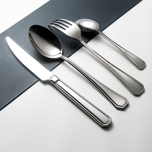 Ensemble de couverts en acier inoxydable de qualité supérieure pour hôtels, couverts réutilisables, couteau, cuillère, <span class=keywords><strong>fourchette</strong></span> pour café, steak, thé, dessert - Product Image 5