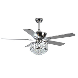 Crystal Ceiling Fan Light With Led Fixed Blade For Living Room Bedroom 5 Year Warranty - Product Image 2
