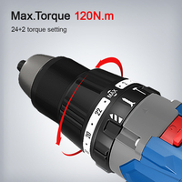 Dongcheng Perceuse-visseuse sans fil rechargeable 3 en 1, perceuse à percussion sans balais, marteau perforateur électrique 13 mm