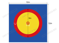 LINYIQUEEN 12M * 12M 40 '* 40' Tapis de compétition professionnel Tapis de championnat BJJ Couverture en PVC 6cm Mousse XPE