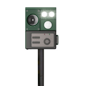 Nuevo repelente de animales solar ultrasónico inteligente X-Pest alimentado con fuertes luces intermitentes PIR repeler perros gatos ratas - Product Image 1