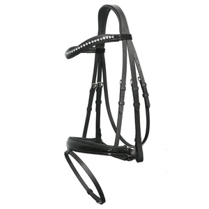 Bride de cheval avec logo personnalisé coutures durables confortable équitation occidentale course équestre fantaisie décorative licou en cuir modèle PC - Product Image 3