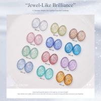 Vernis à ongles gel JTING Diamond Dreamy Starburst Glitter, 12 couleurs, sans HEMA/TPO, haute brillance, effet réfléchissant, à retirer par trempage