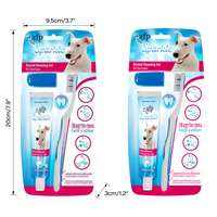 Ensemble combiné d'accessoires pour dents de chien AFP Pet Brush Sparkle Finger Brush Peanut Butter Vanilla Ginger Dentifrice pour dents de chien Dental Care