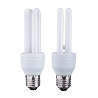 Ampoule CFL en forme de U 2U Tube 15W B22 Lumière blanche douce et chaude 2700K Lampe à économie d'énergie CRI 80 8000h