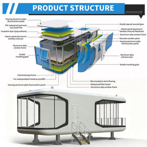 Capsule spatiale modulaire, maison hôtel, mini-maison préfabriquée mobile, villa, bureau pour séjours en camping, station balnéaire, cabine de capsule - Product Image 3