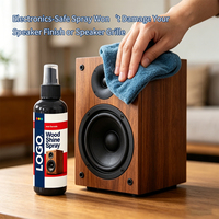Kit de nettoyage pour enceintes, direct usine, avec spray, chiffon microfibre, produit d'entretien pour bois, récipient en plastique, parfum personnalisé pour enceintes audio