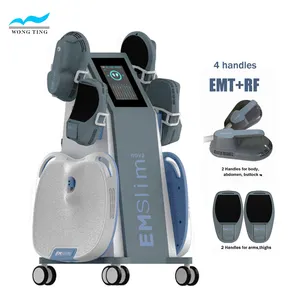 Mais novo 4 punhos RF Muscle Estimulação EMS neo esculpindo corpo magro emslim nova máquina com pélvico