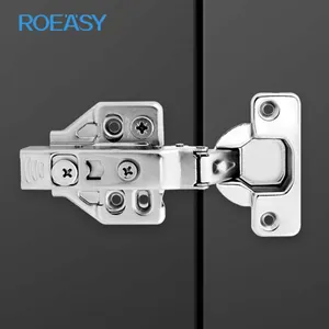 ROEASY工厂液压软关闭缓冲全覆盖定制橱柜门铰链，用于厨房家具配件