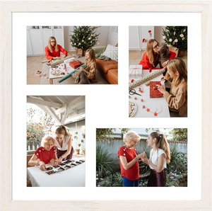 Оптовая продажа, деревянная фоторамка с 4 отверстиями под заказ, фоторамка для домашнего декора - Product Image 4