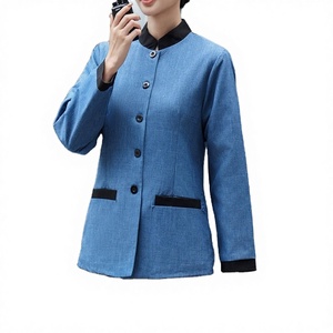 Uniformes de Limpieza para Hotel, Manga Larga, Poliéster/Algodón, con Relieve, Otoño Invierno 2025, Gruesos, Unisex - Product Image 3