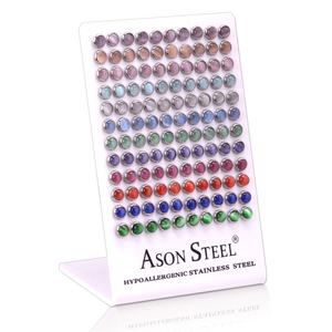 Juego de pendientes chapados en oro con circonitas, accesorios de joyería - Product Image 3