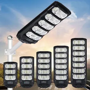 Lâmpada de estrada integrada HOMBO ABS 100w 200w 300w 400w 500w 600w 800w Ao ar livre tudo em um LED Solar Street Lamp