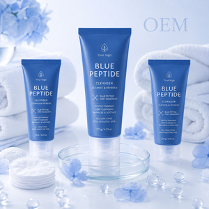 Limpiador Facial con Péptidos Azules, Espuma Suave, Limpieza Profunda, Cuidado Calmante para Piel Sensible, OEM - Product Image 4