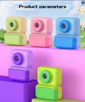 Appareil photo instantané pour enfants 4800W à double objectif, vidéo 1080P, écran IPS de protection oculaire, rechargeable, coloriage graffiti, meilleur cadeau pour tous les âges