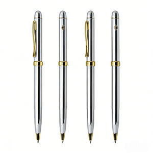 Bolígrafos de Metal Plateados para Regalo al por Mayor, Bolígrafo Promocional con Logotipo, Bolígrafo de Metal para Hotel con Logotipo Personalizado - Product Image 2