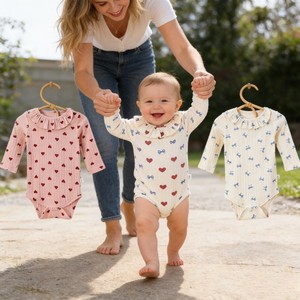 Pyjamas en bambou en gros pour bébé fille, <span class=keywords><strong>barboteuse</strong></span> à boutons latéraux, manches longues, combinaison enveloppante, grenouillère pour bébés de 3 à 24 mois - Product Image 3
