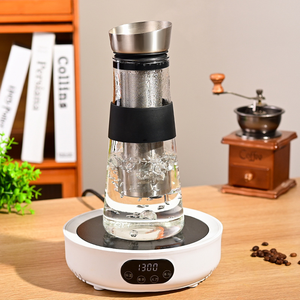 Cafetière Cold Brew et <span class=keywords><strong>carafe</strong></span> en <span class=keywords><strong>verre</strong></span> pour infuseur de thé avec filtre en maille réutilisable pour la maison ou le bureau - Product Image 4